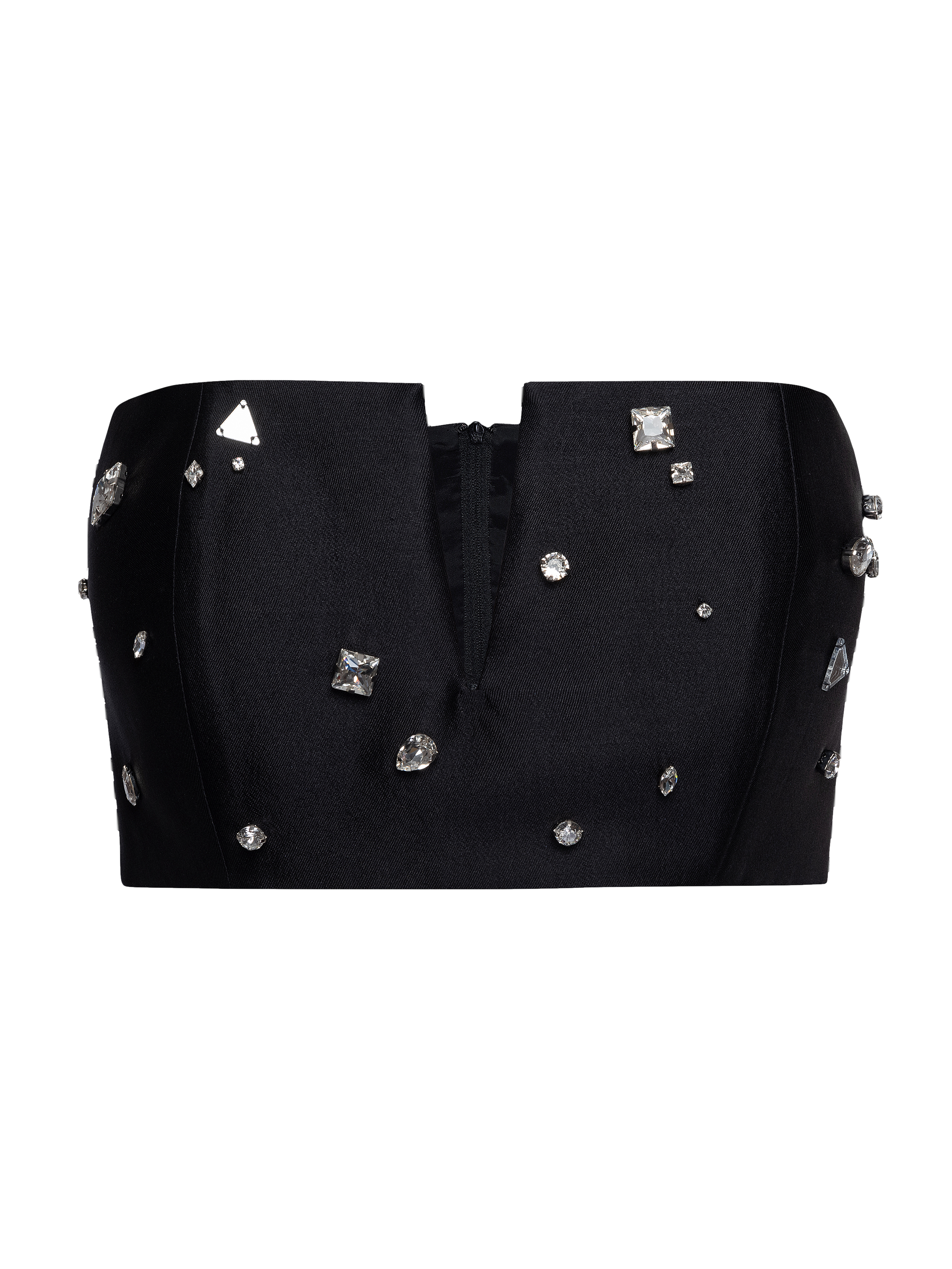 Embellished Plunge Neckline Top | Women's Crop tops - NDS The Label - Modalova
