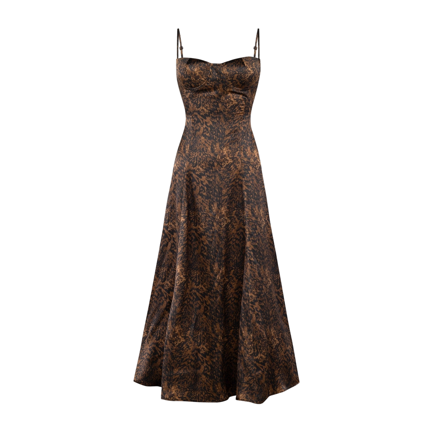 YOUR *ITCH SILK DRESS - LEOPARD | Women's Midi dresses - PCFG - Modalova