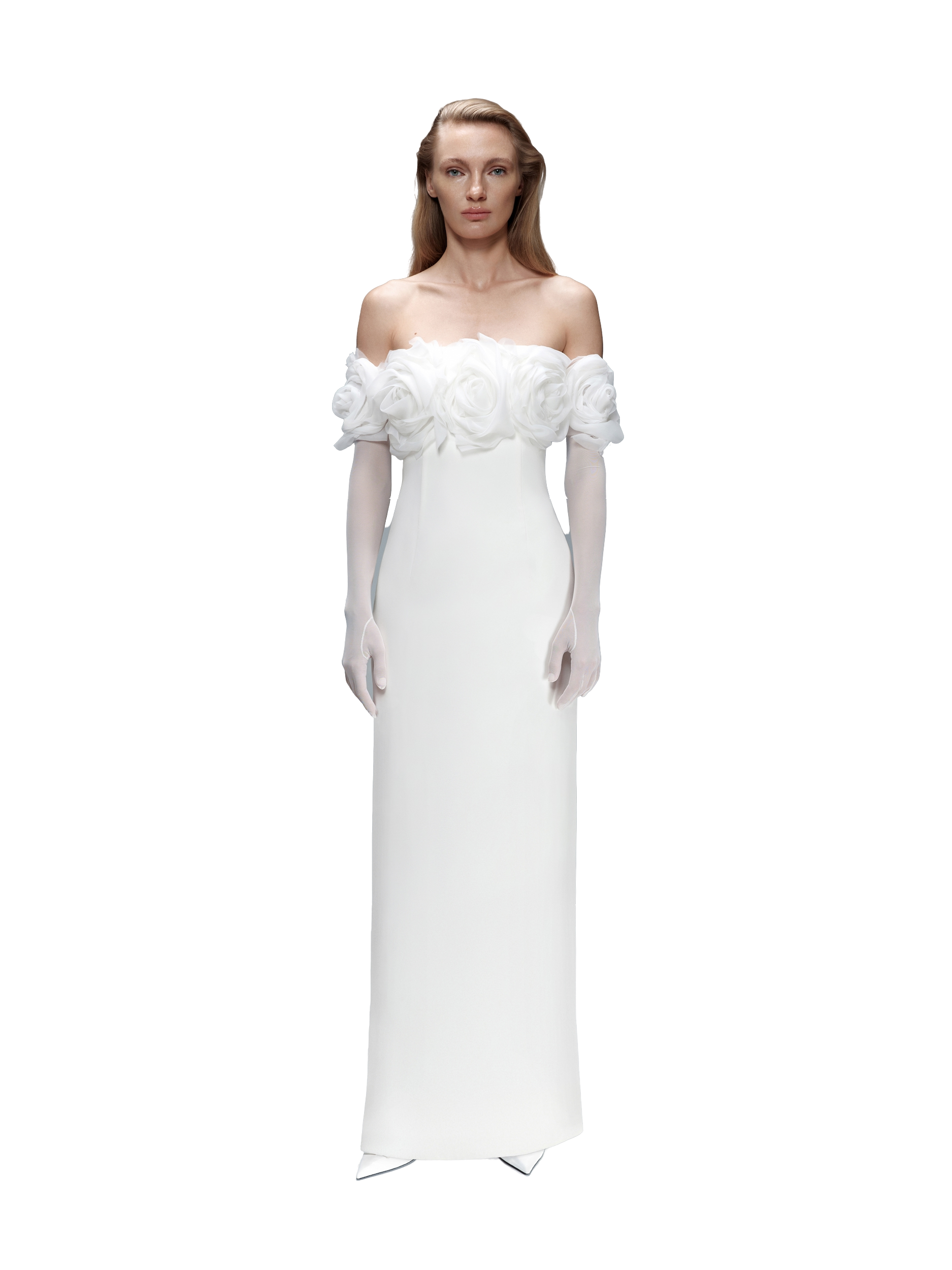 FLORAL-APPLIQUÉ CREPE MAXI DRESS | Women's Clothing - NDS The Label - Modalova