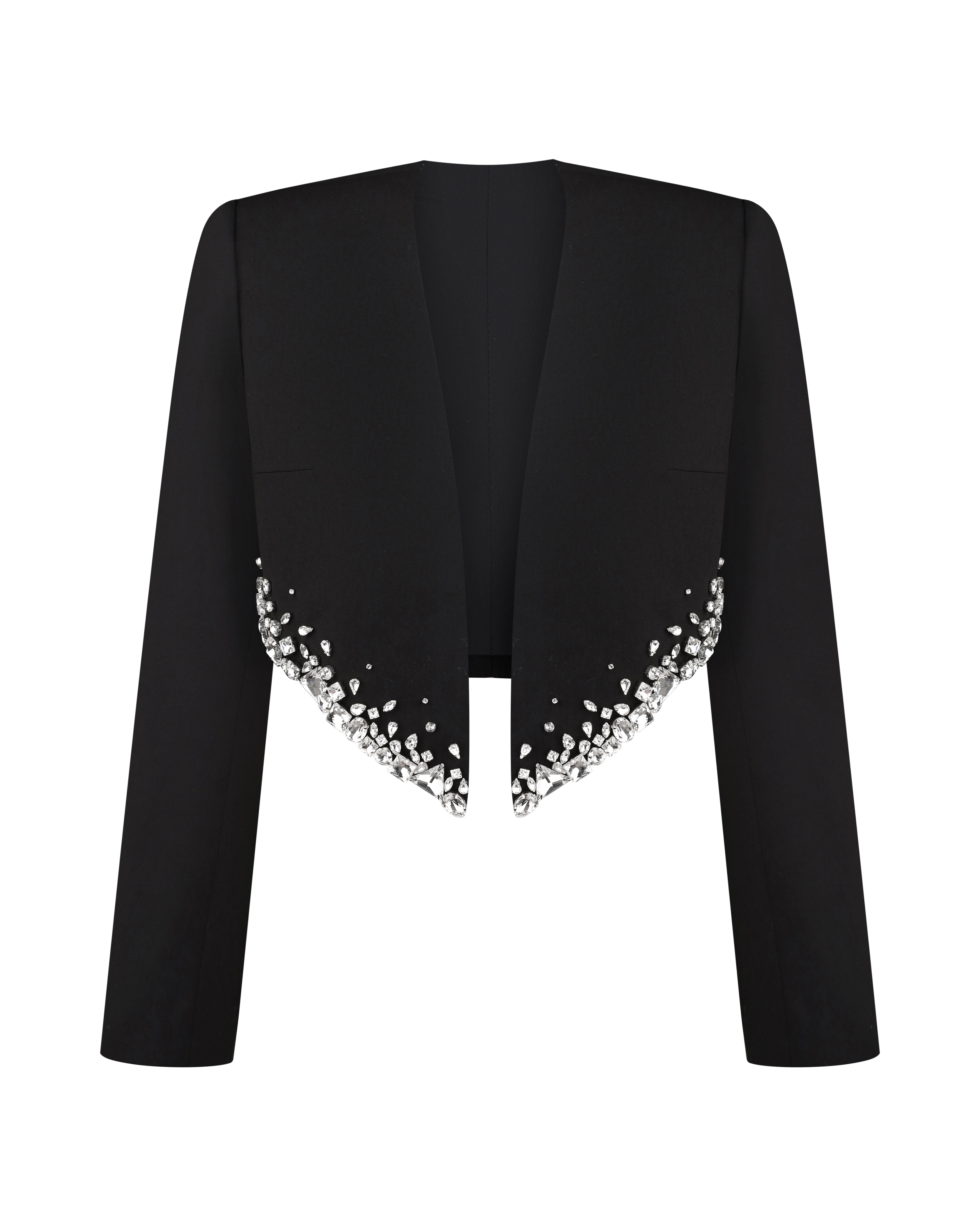Cropped Crystal-Embellished Blazer | Women's Blazers - NDS The Label - Modalova