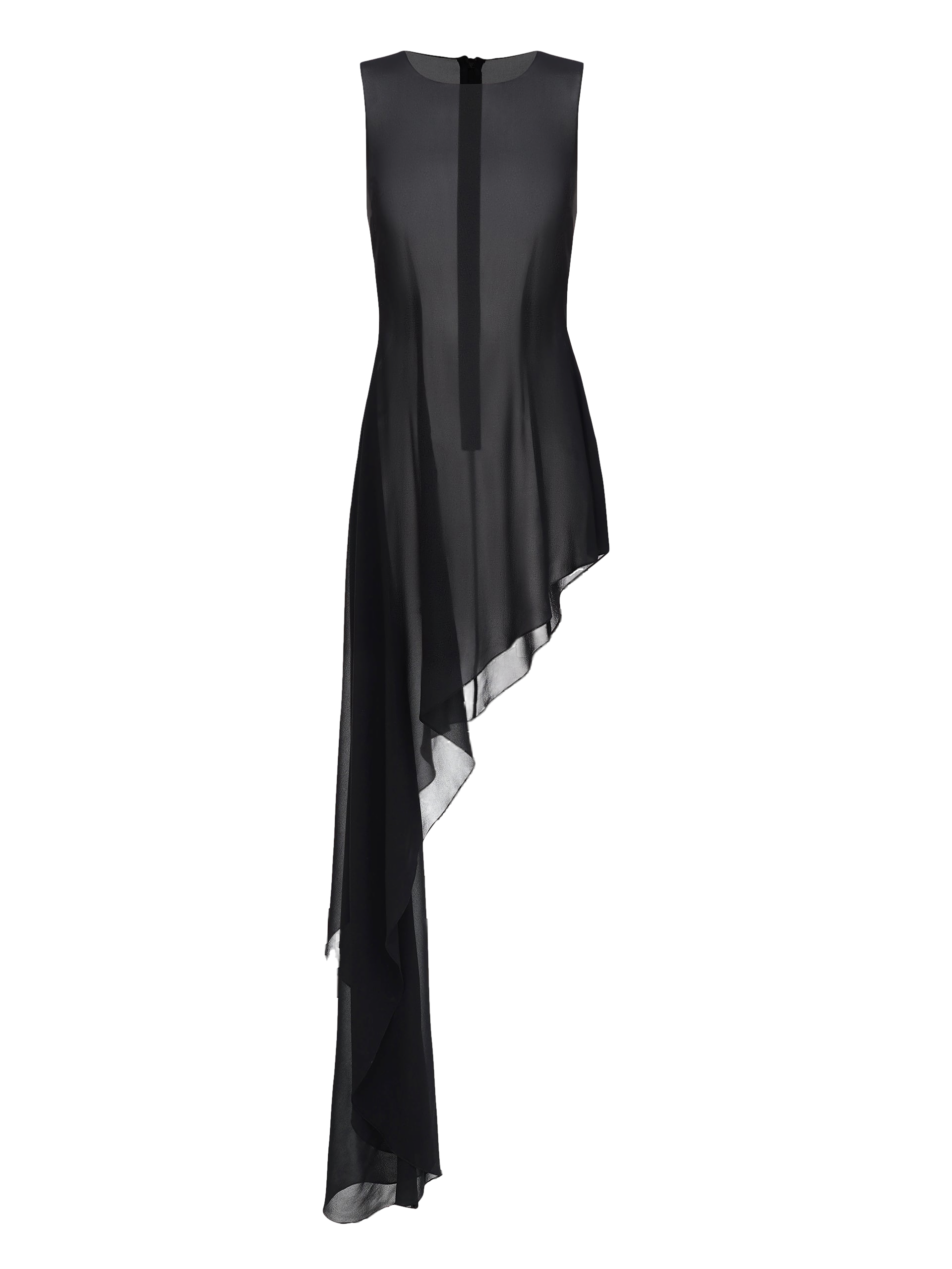 Asymmetric Silk Chiffon Dress in | Women's Mini dresses - NDS The Label - Modalova