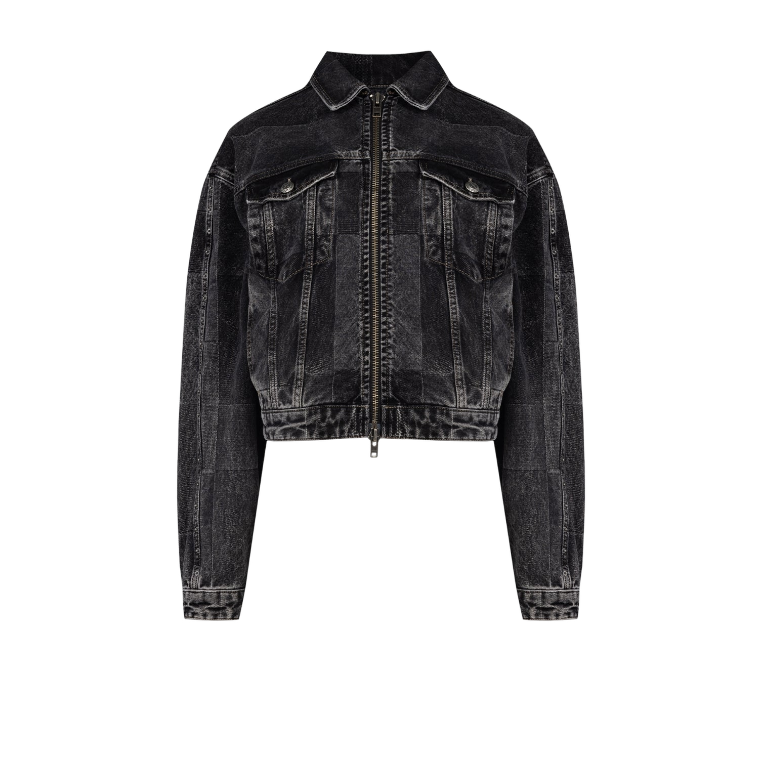 YOUR *ITCH COLORBLOCKED DENIM JACKET - JET | Women's Denim jackets - PCFG - Modalova