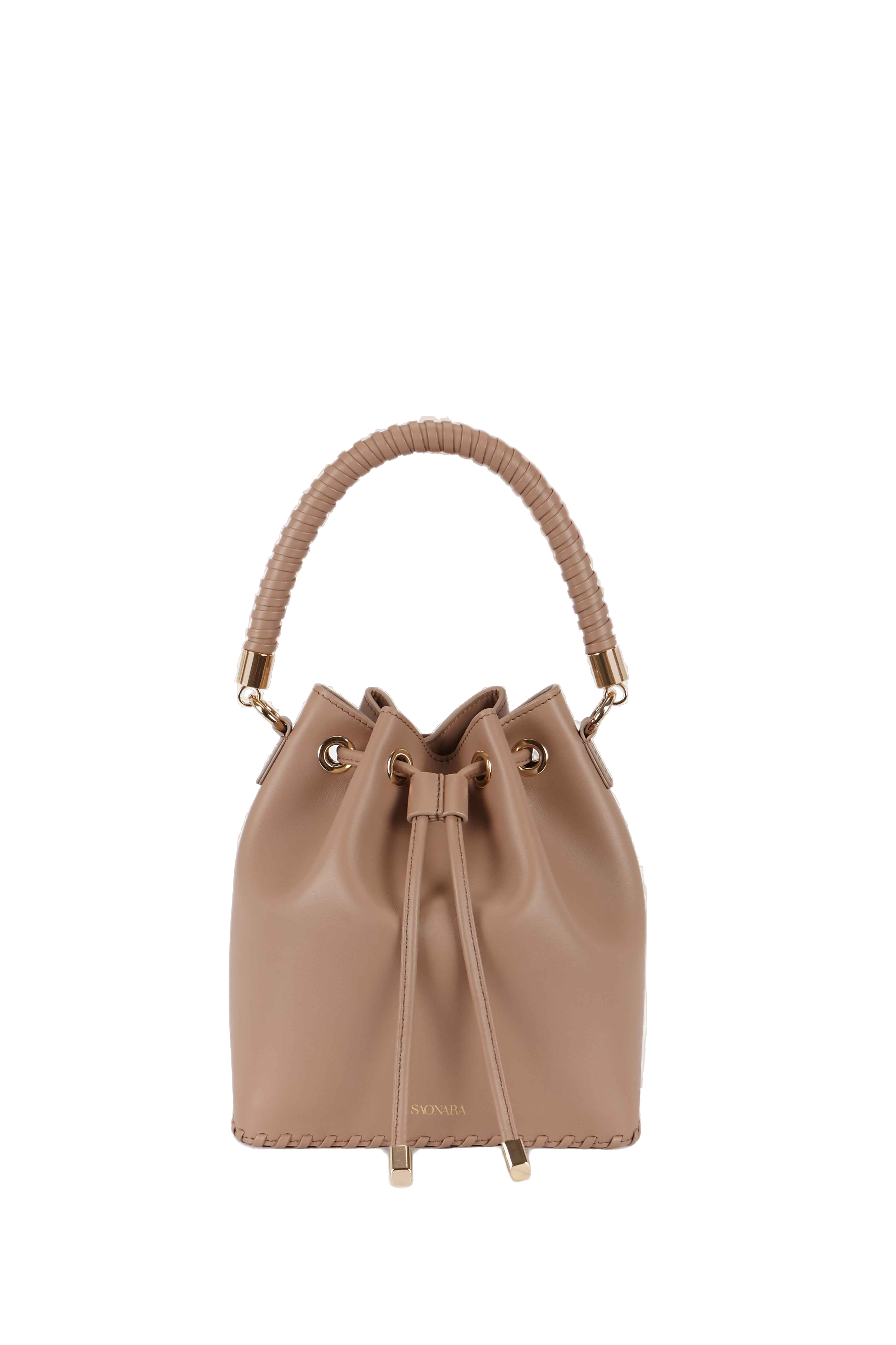 MOCHA LEATHER BUCKET | Women's Bucket bags - Saonara - Modalova