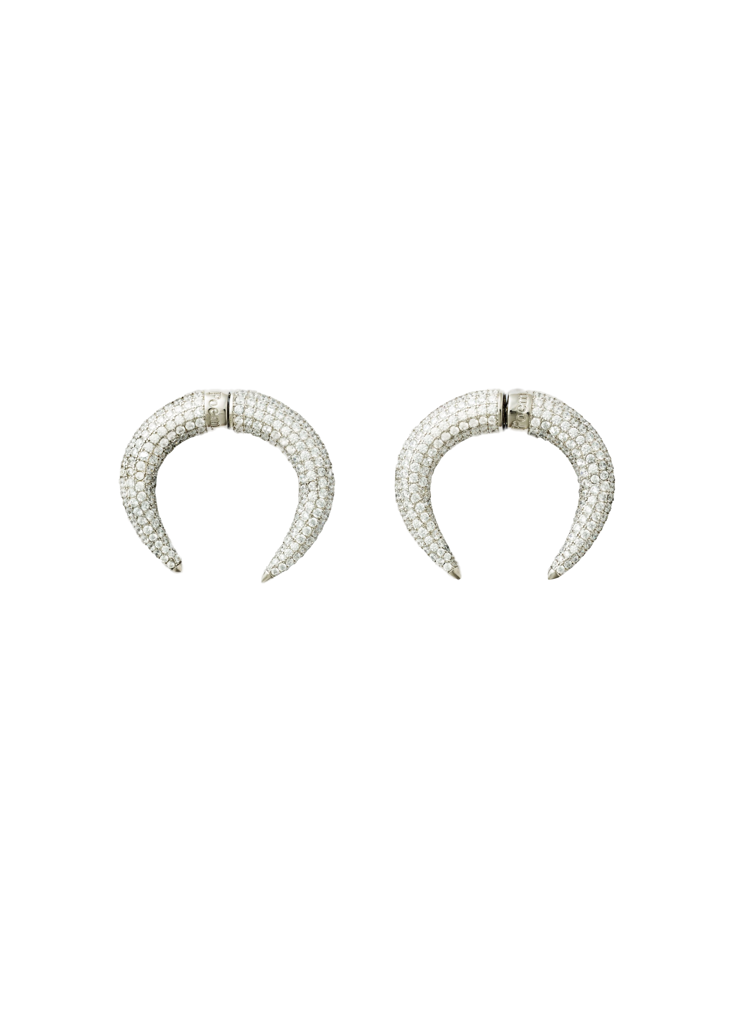 Crescent earrings - Rhinestones | Women's Earrings - POEM Objects - Modalova