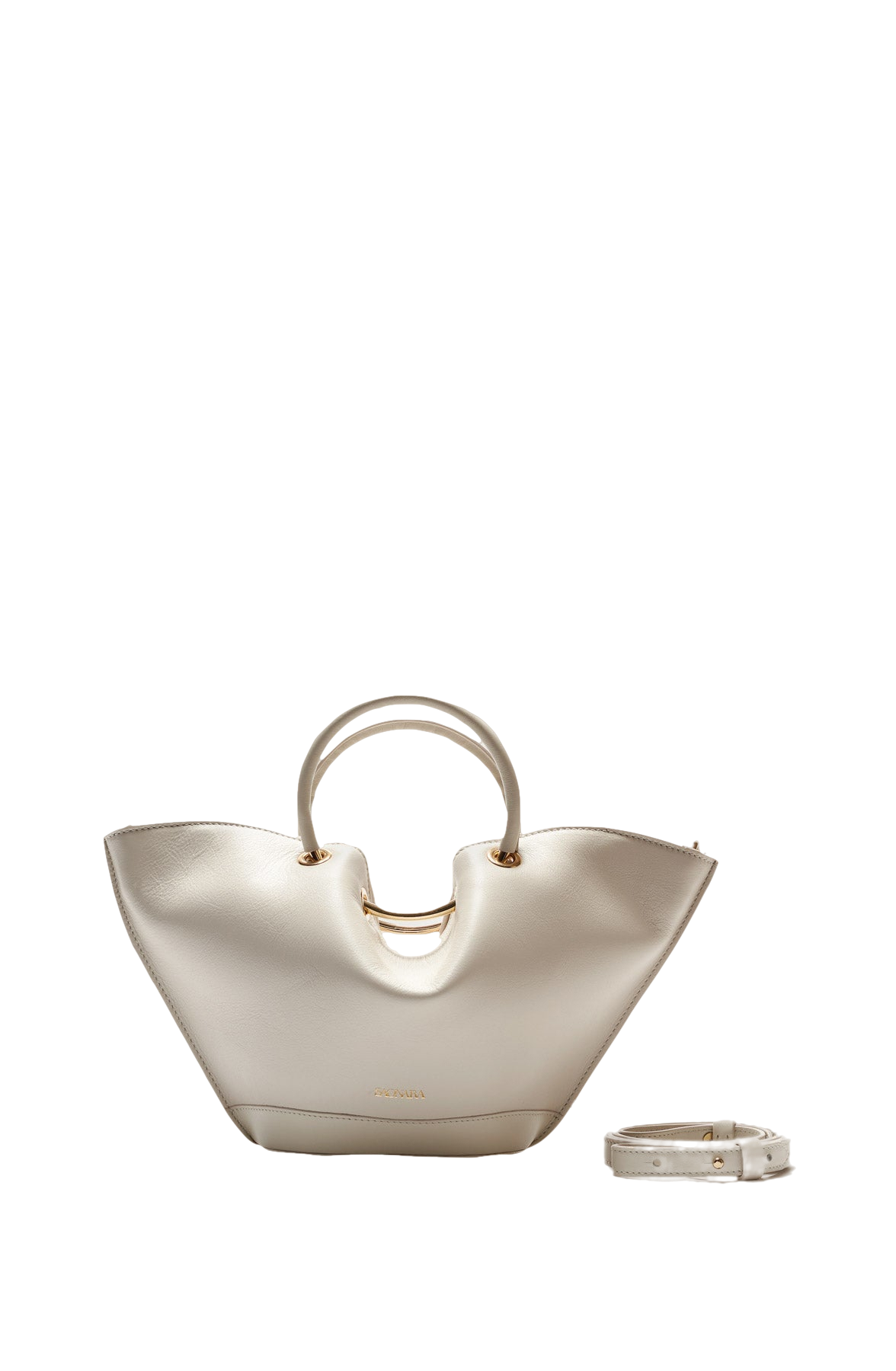 MINI IVORY LEATHER BAG | Women's Mini bags - Saonara - Modalova