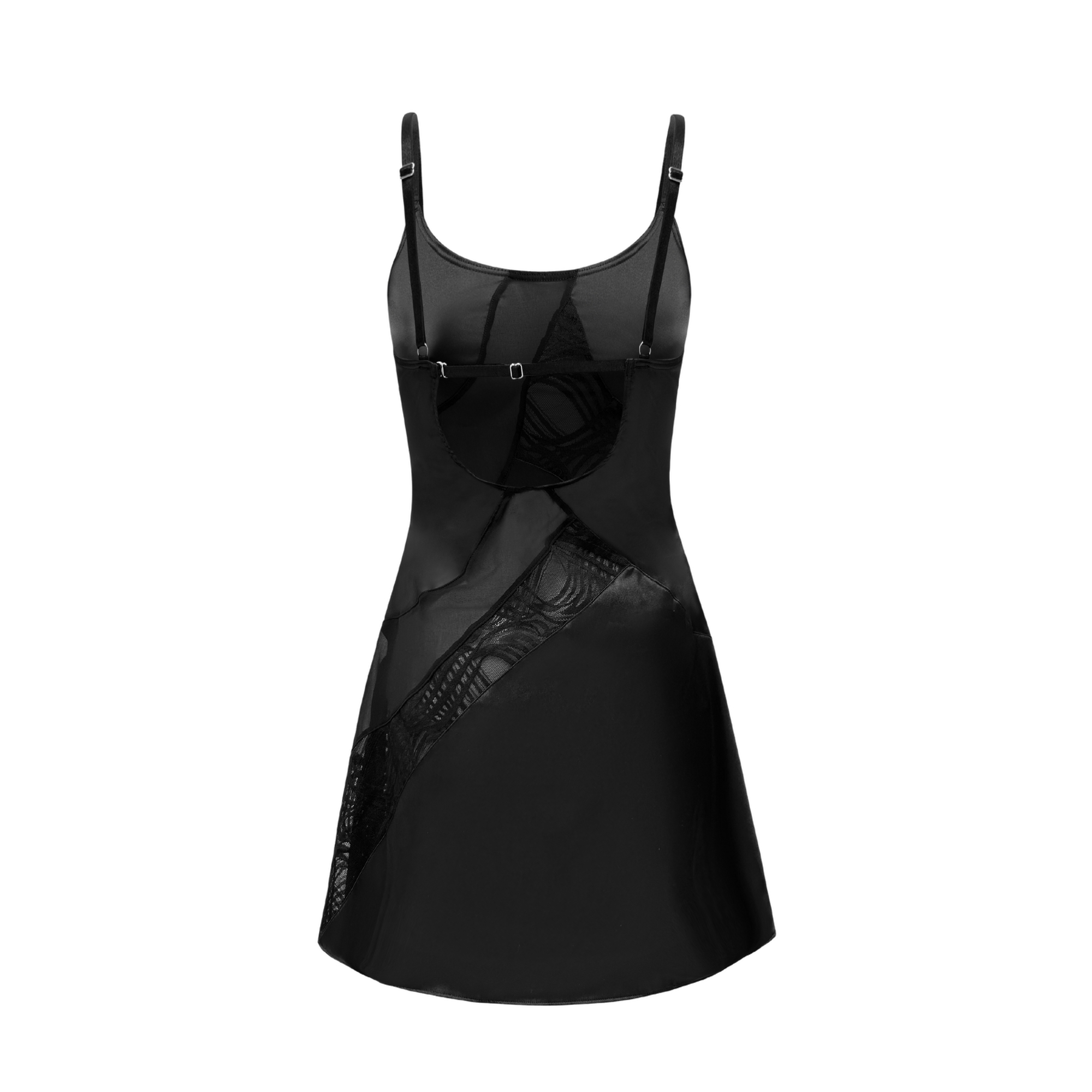 Ow Collection Laney Mini Slip Dress In Black