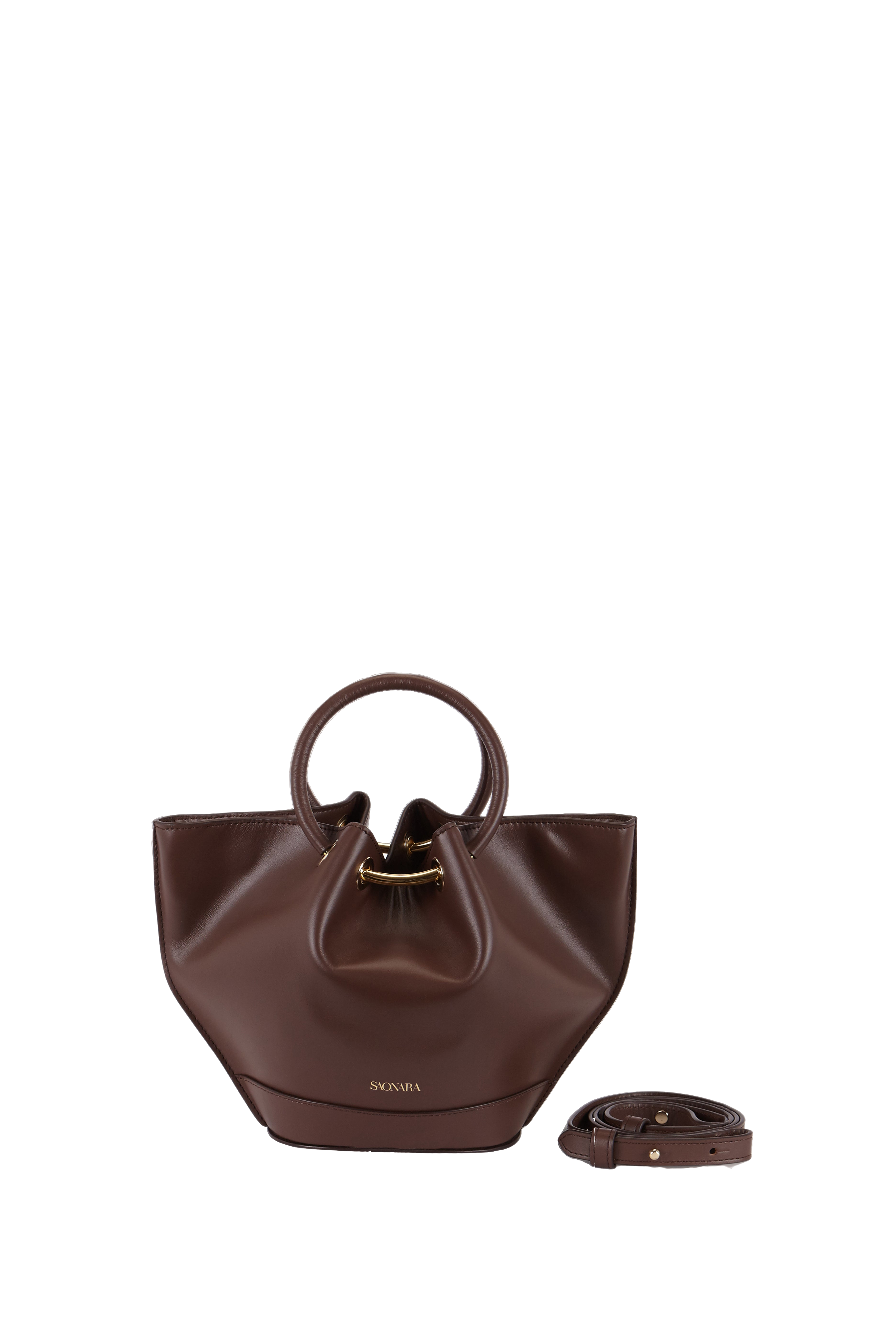 MINI CHOCOLATE LEATHER BAG | Women's Mini bags - Saonara - Modalova
