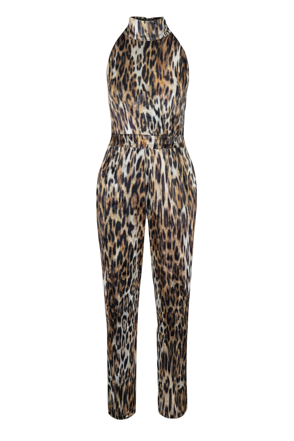 Tina Leopard Jumpsuit | Women's Long jumpsuits - Lora Istanbul - Modalova