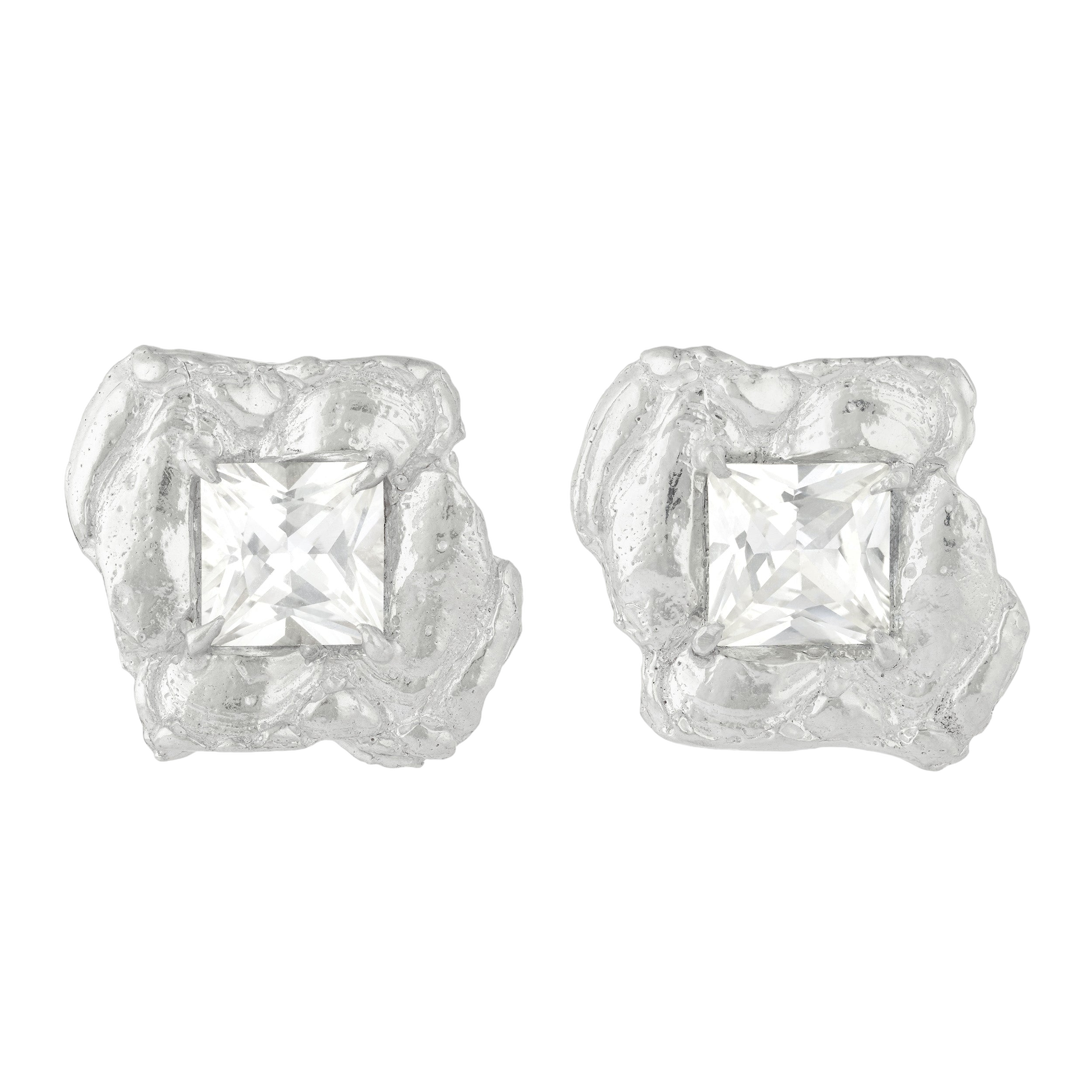 Jaqi White Sapphire Argenti Earrings | Women's Earrings - Loveness Lee - Modalova