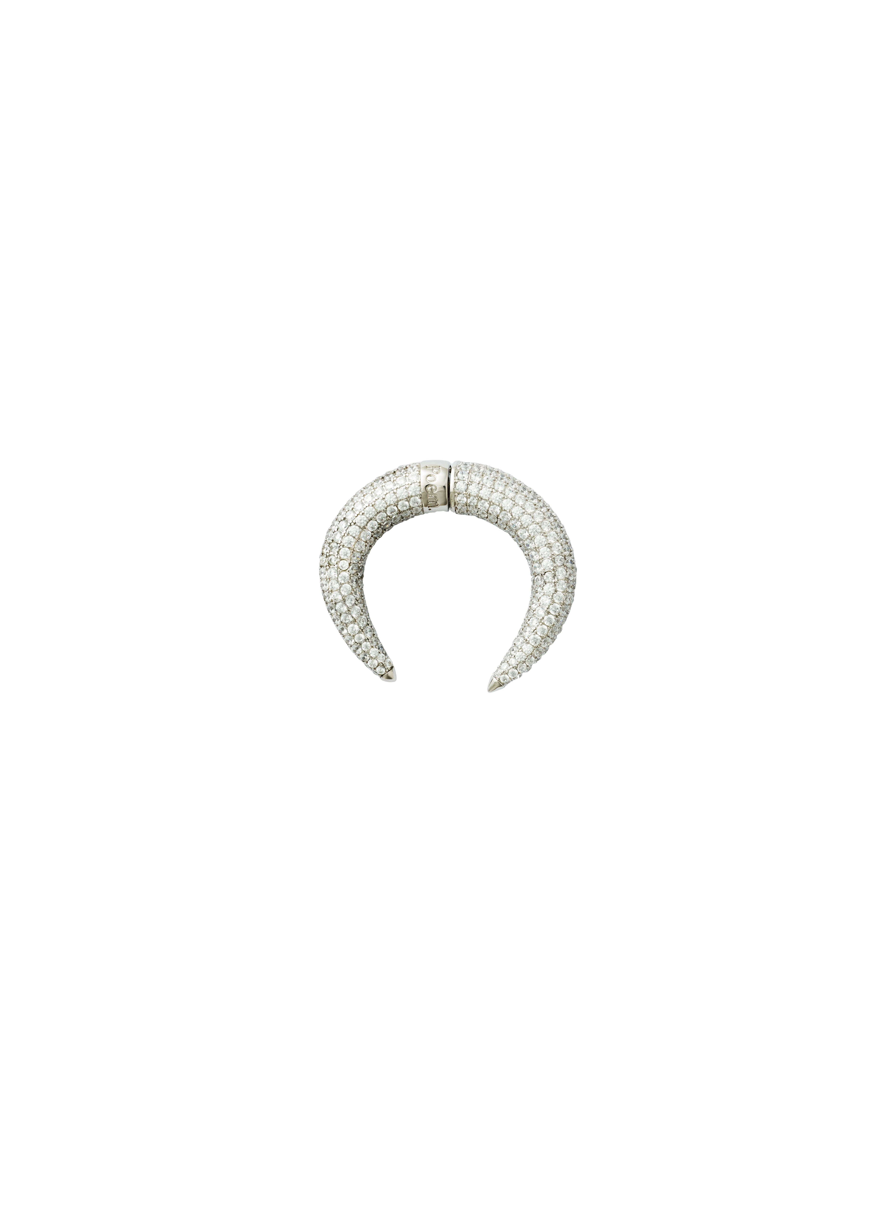 Crescent earring-Rhinestones - Single | Women's Earrings - POEM Objects - Modalova