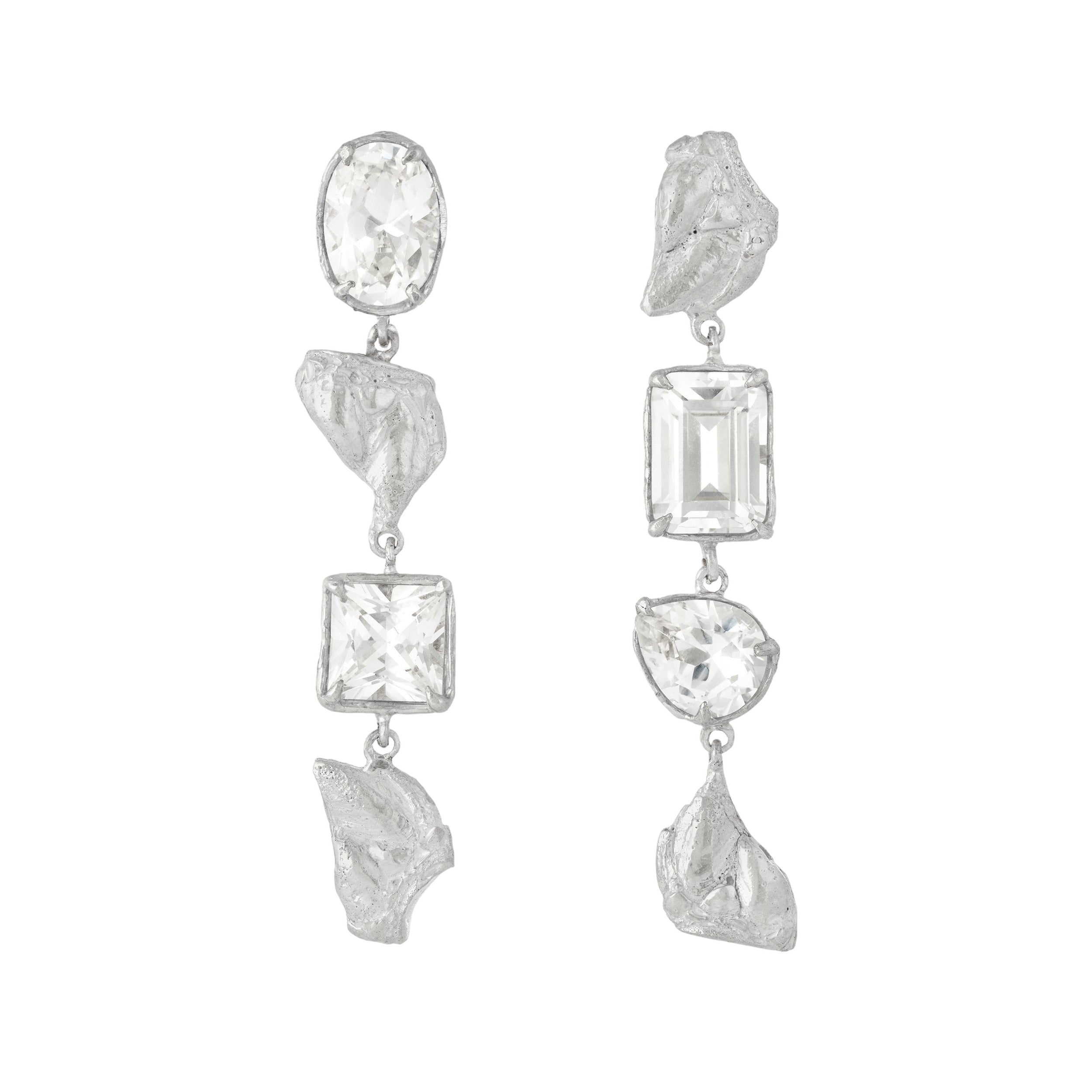 Sami White Sapphire Argenti Earrings | Women's Earrings - Loveness Lee - Modalova