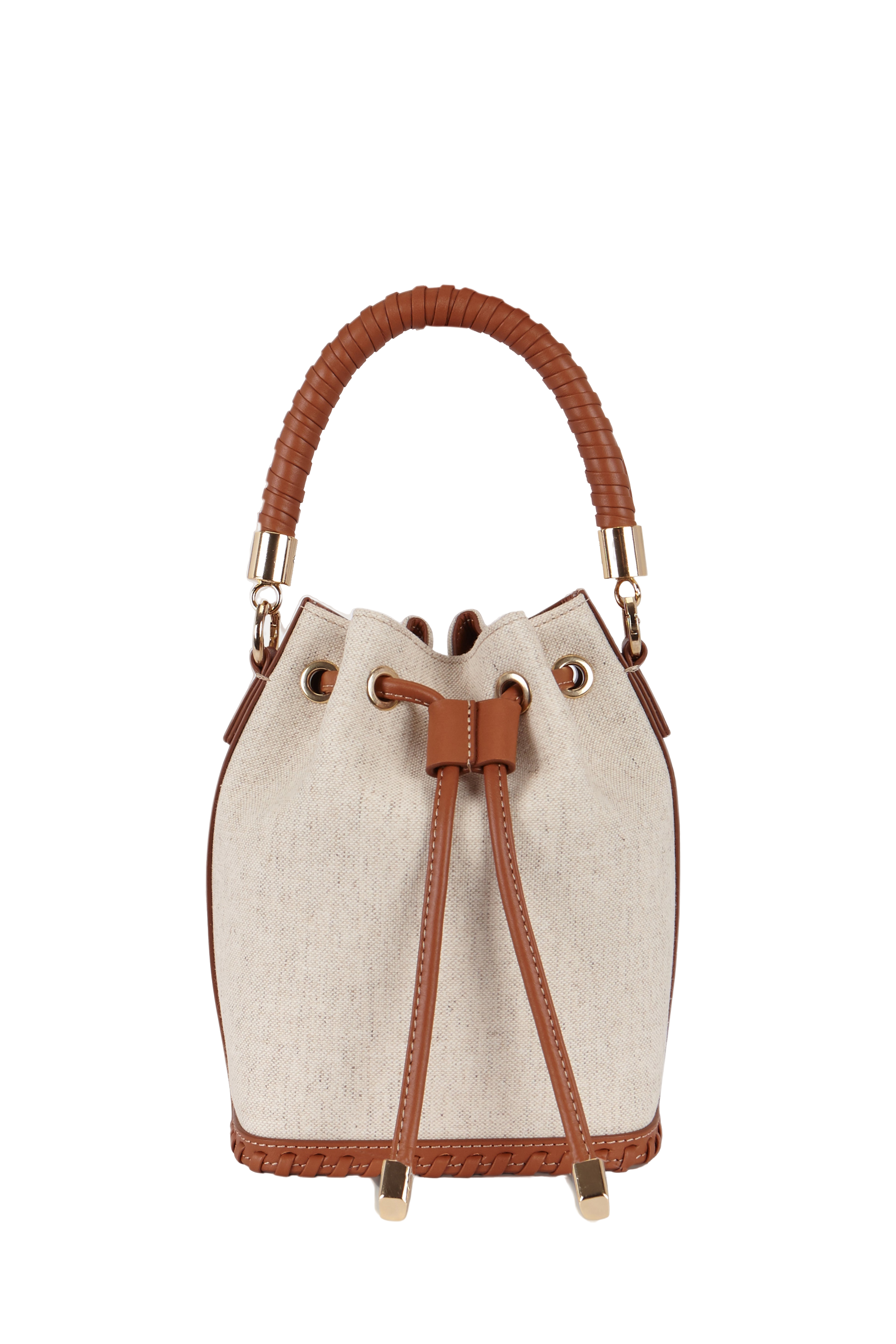 MINI BUCKET LINEN / CANDY LEATHER | Women's Bucket bags - Saonara - Modalova