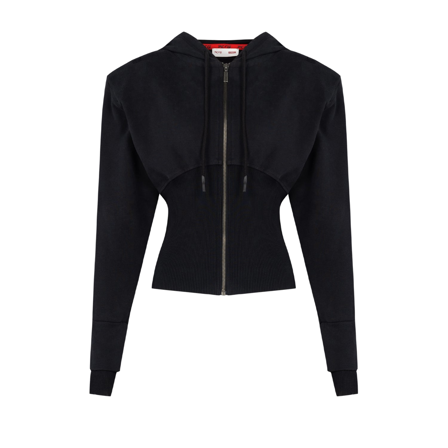 YOUR *ITCH CORSET ZİPPED HOODY - JET | Women's Hoodies - PCFG - Modalova