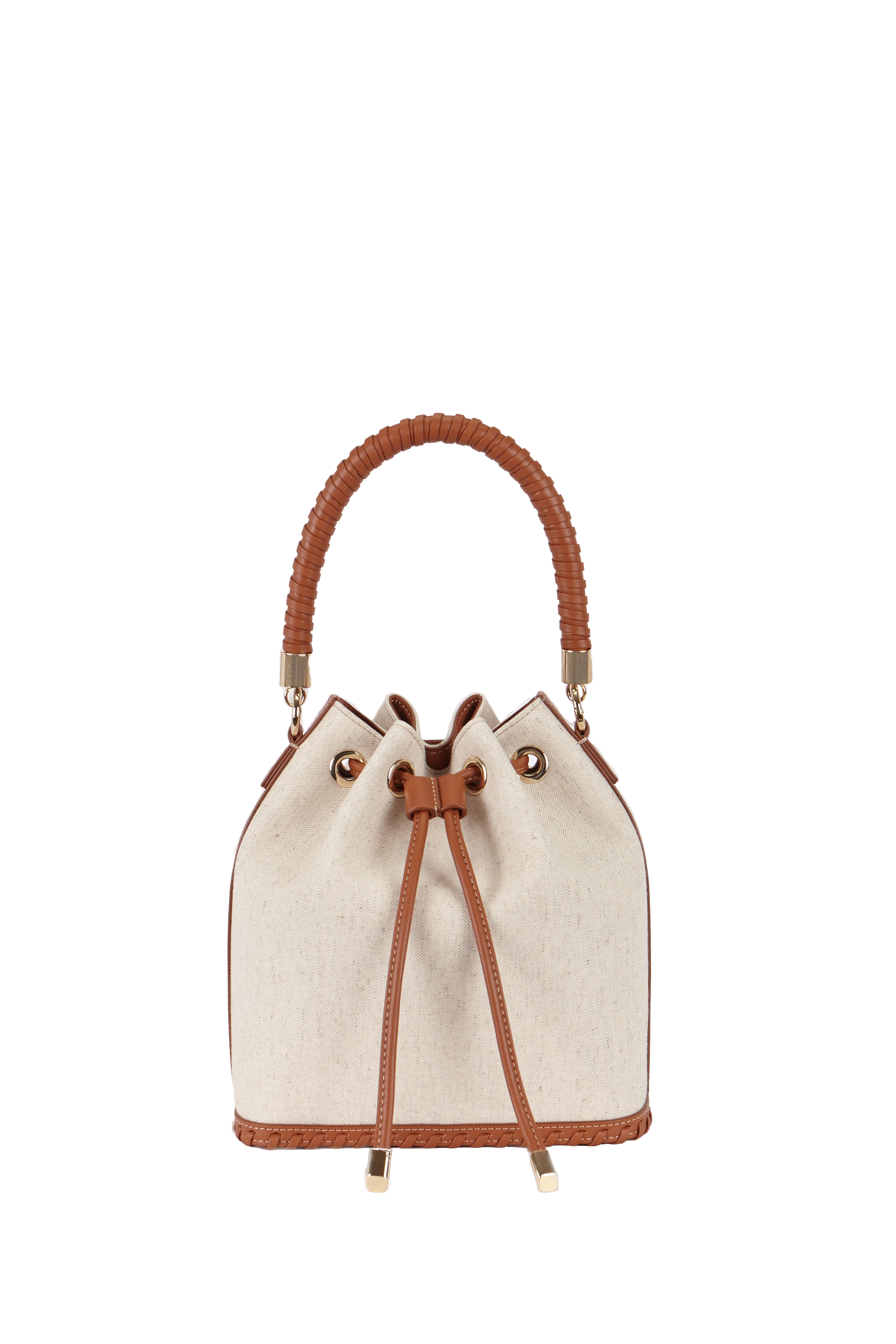 BUCKET LINEN / CARAMEL LEATHER | Women's Bucket bags - Saonara - Modalova