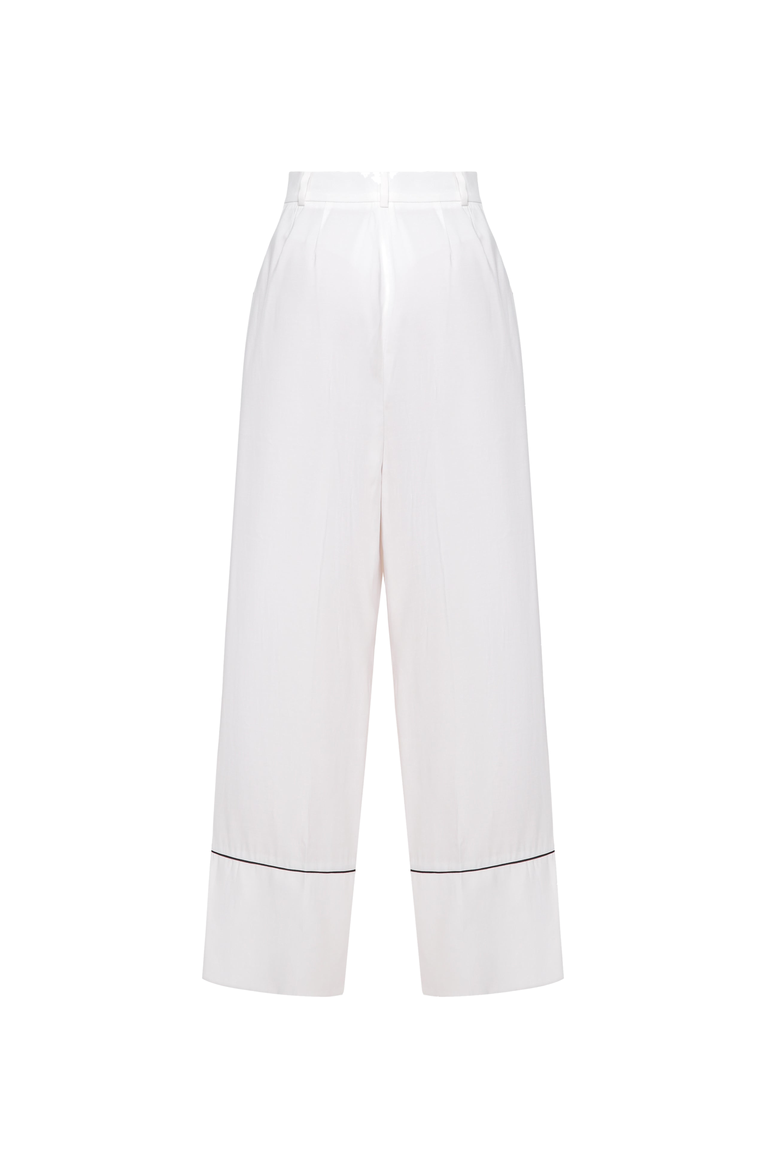 Pajama pants with black piping | Women's Pyjama bottoms - A.M.G - Modalova